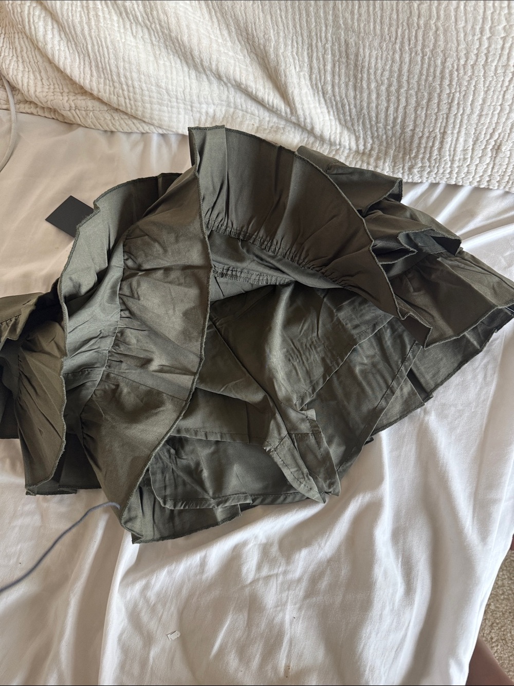 Lioness Solstice Mini Skort olive safari green skirt ruffles - Picture 10 of 10